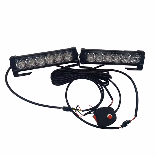 Le forze dell'ordine per auto a LED da 12 V CC utilizzano la luce di visiera di emergenza della polizia per il tetto interno, il cruscotto, il parabrezza, la luce del camion