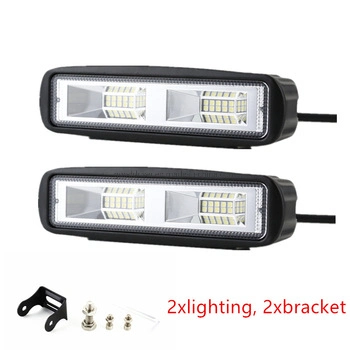 Mini barra luminosa da lavoro a LED da 6,3 pollici 60W fila di segnali per camion fuoristrada 4WD 4X4 fendinebbia a fascio di inondazione fendinebbia 12V 14V